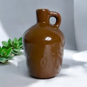 Vintage Brown THIS IS IT Whiskey Crock Moonshine Jug 7"